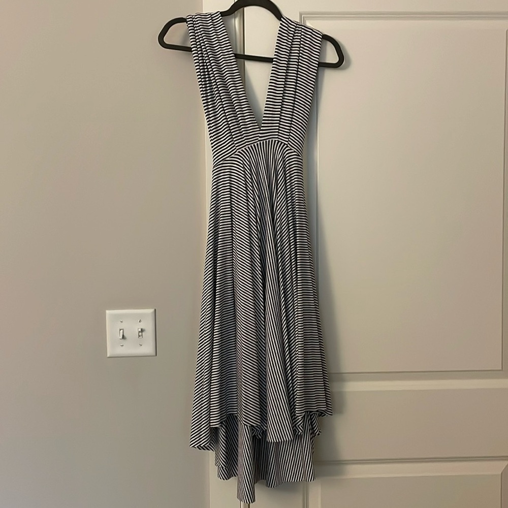 Butter by Nadia - Black and white stripped dress - one size .